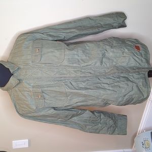 Fully lined wax coated shirt jacket